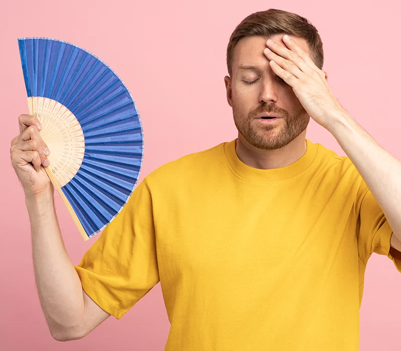 What causes hot flashes in men? | Prometheuz HRT